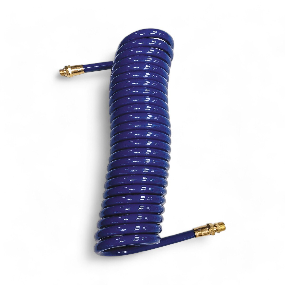 25' Blue Coil Hose - 1/4" x 3/8" Fittings - 150 PSI