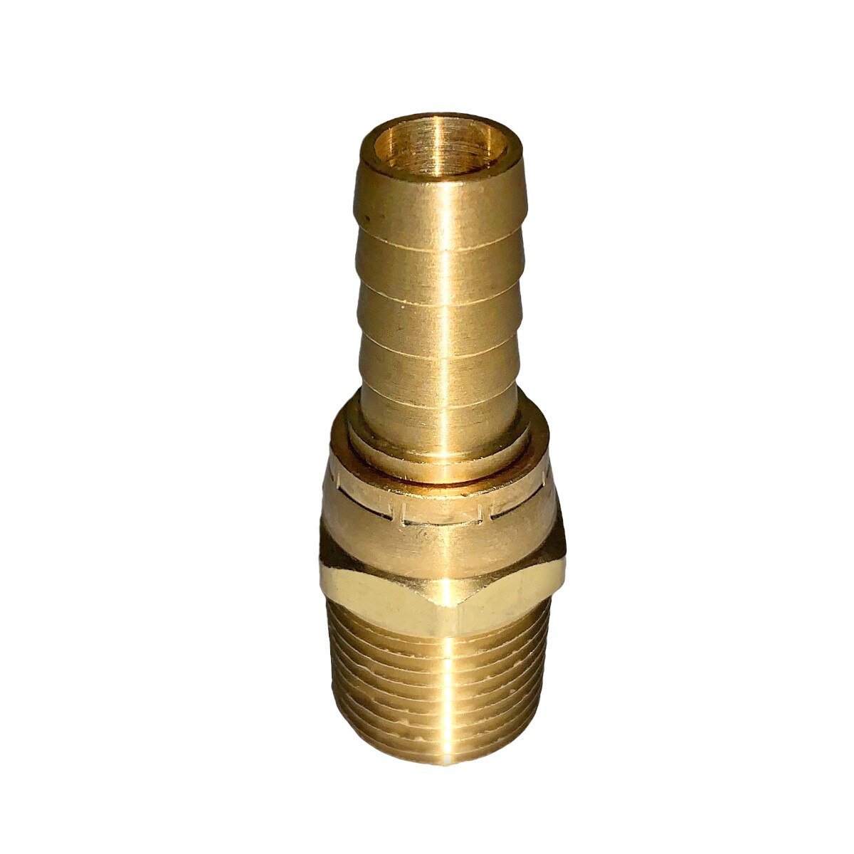 ½” x ½” Hose Barb x Male Swivel Fitting