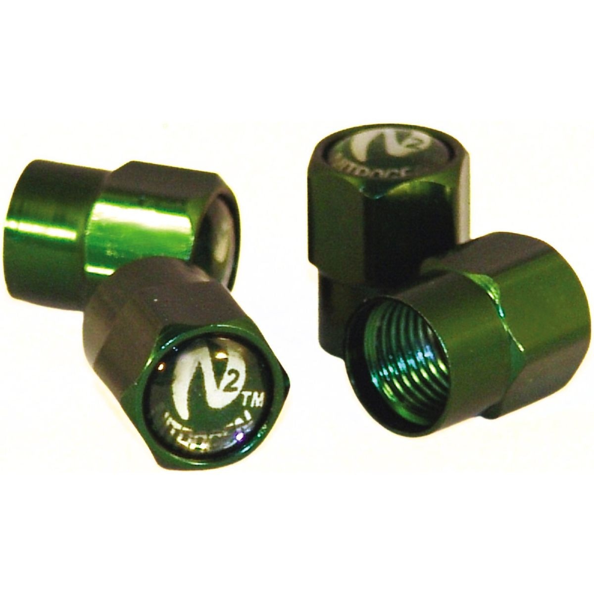 Green Nitrogen Indicating Aluminum Valve Cap (100 per bag)