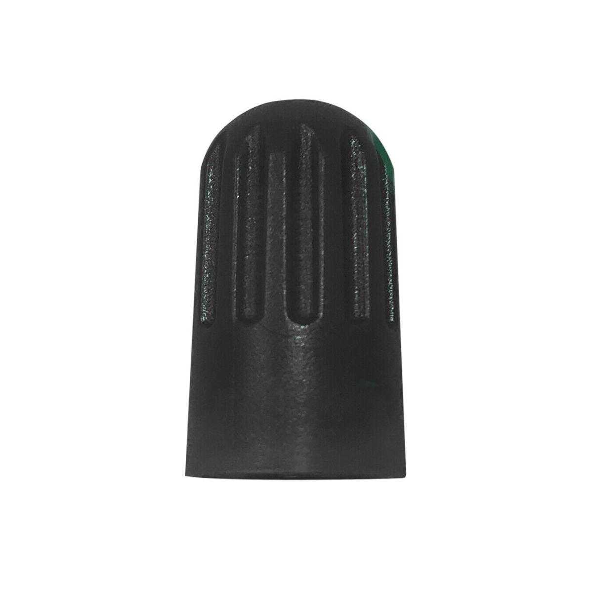 Long Black Plastic TPMS Valve Cap w/ Seal - 100 per Box