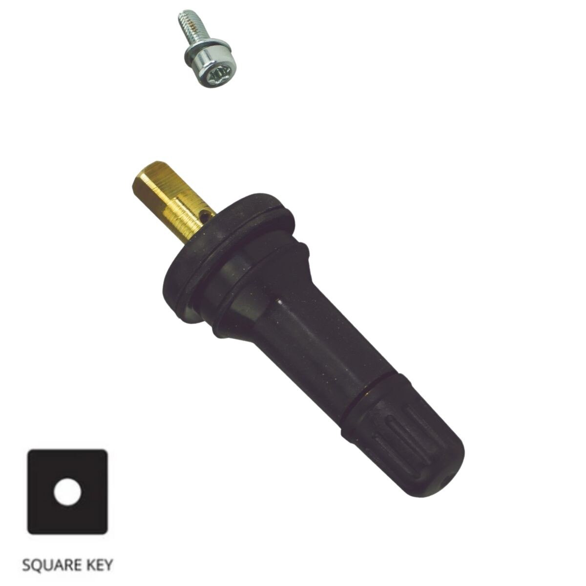 TRW Snap-In Sensor Rubber Valve Stem, Square Key