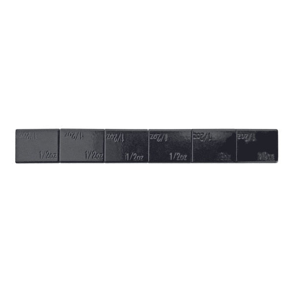 Steel Adhesive Wheel Weight - 1 Oz. Seg. - 4 Oz. Strips - 18 Strips per Box