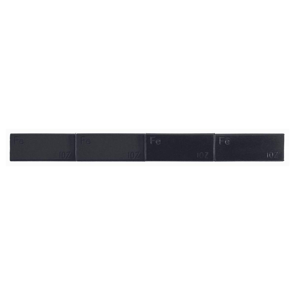 Ascot 1 Oz. Black Steel Adhesive Wheel Weight - 4 Oz. Strip - 36 Strips per Box