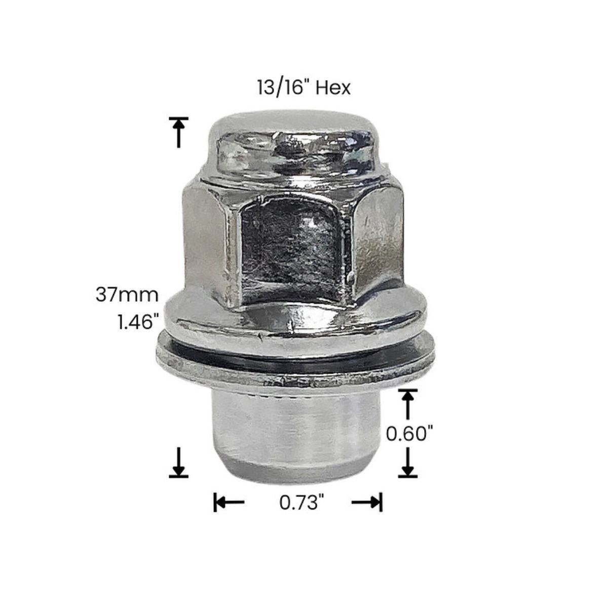 12mm x 1.25" Bulge w/ Washer - Nissan - 13/16" Hex