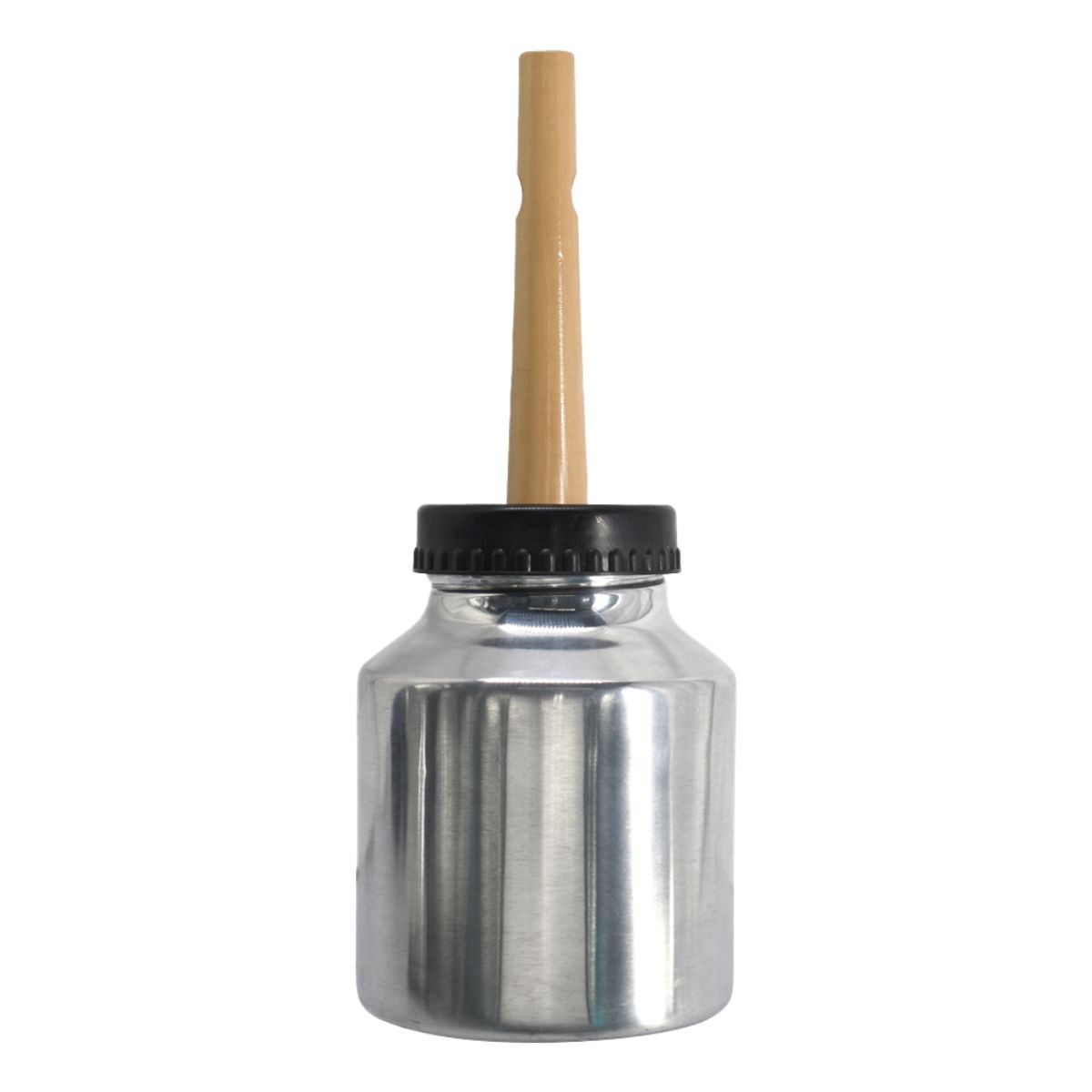 Aluminum Quart Cement Can w/ Wooden Handled Brush