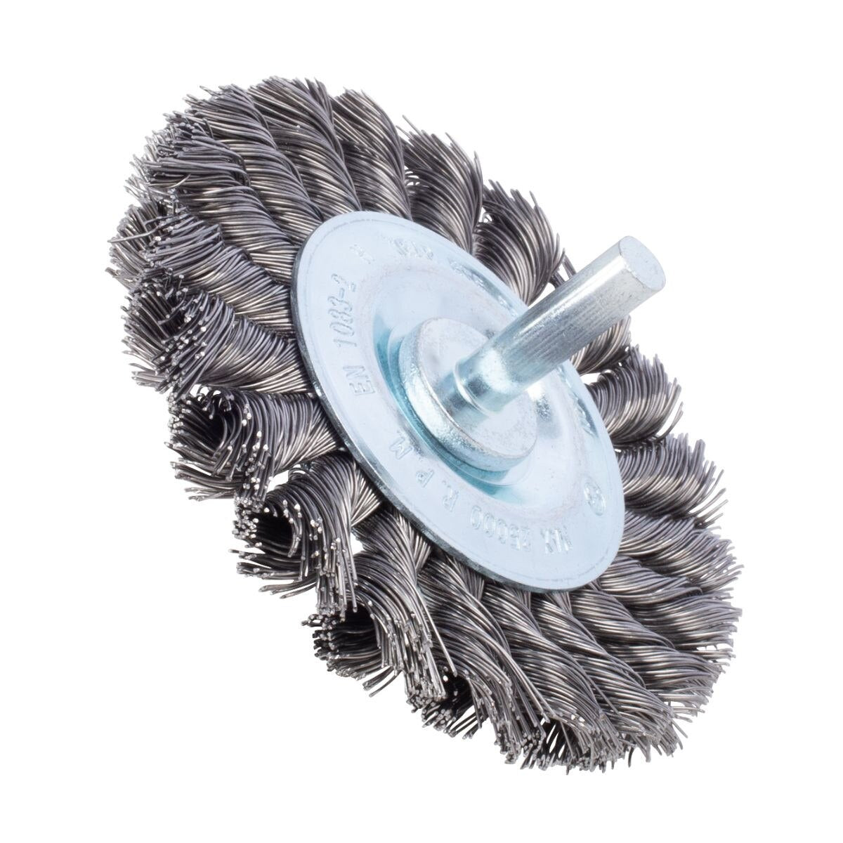 3-1/4" Standard Twist Knot Wire Wheel - 1/4" Shank