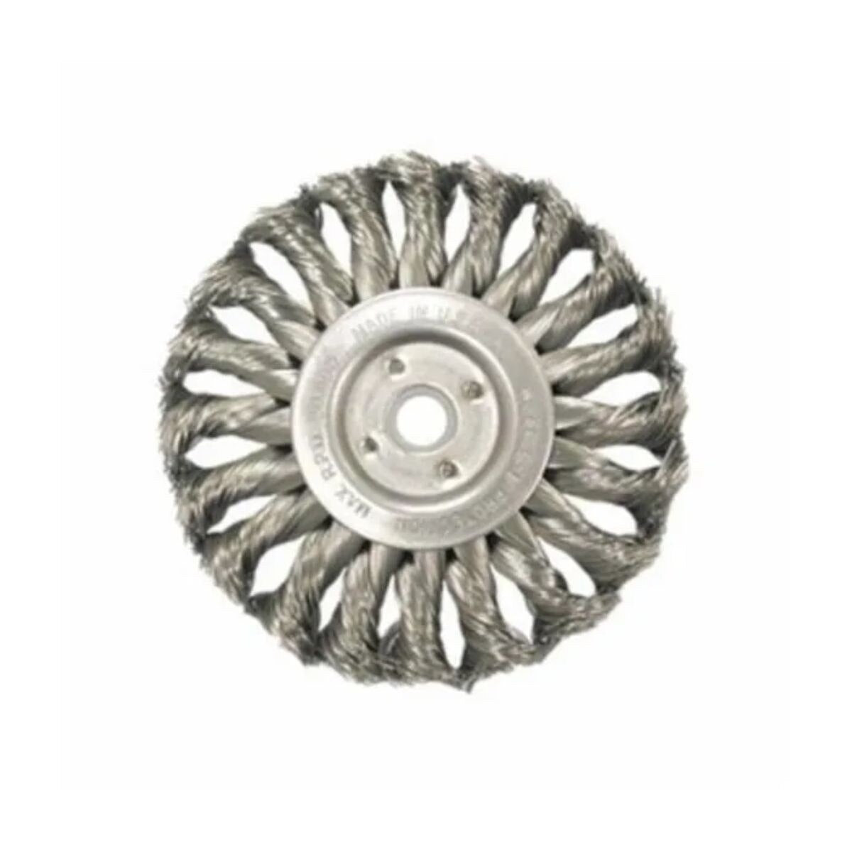 4" Standard Twist Knot Wire Wheel - 1/2" to 3/8" Arbor