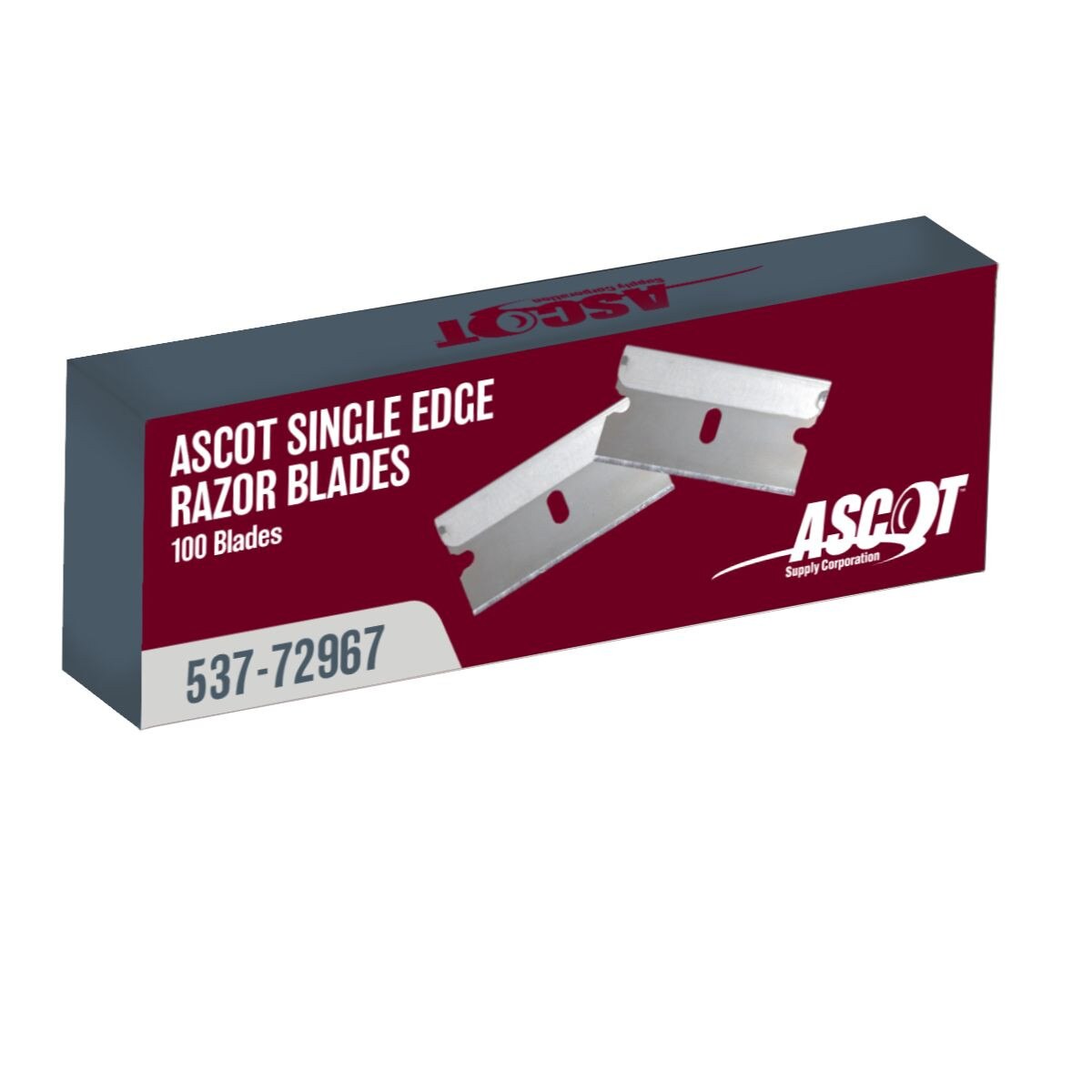 Ascot Steel Razor Blades - 100 per Box