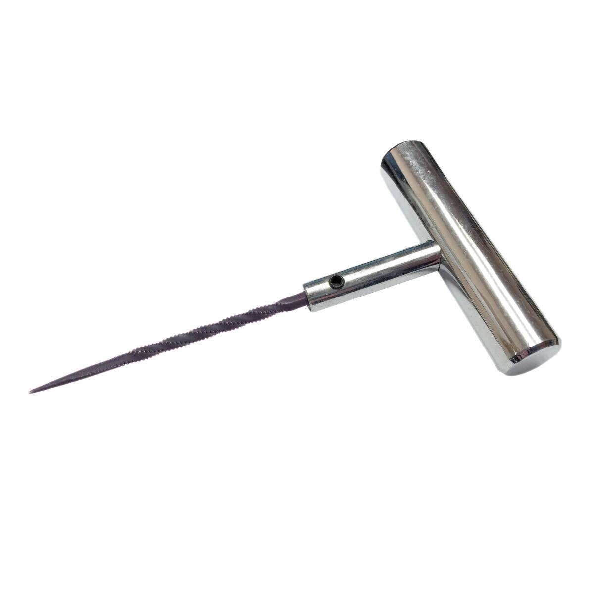 Chrome Plated T-Handle with Barbed Rasp