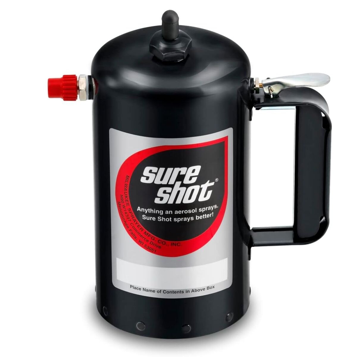 Sure Shot Black Enameled Steel Sprayer w/ Adjustable Nozzle