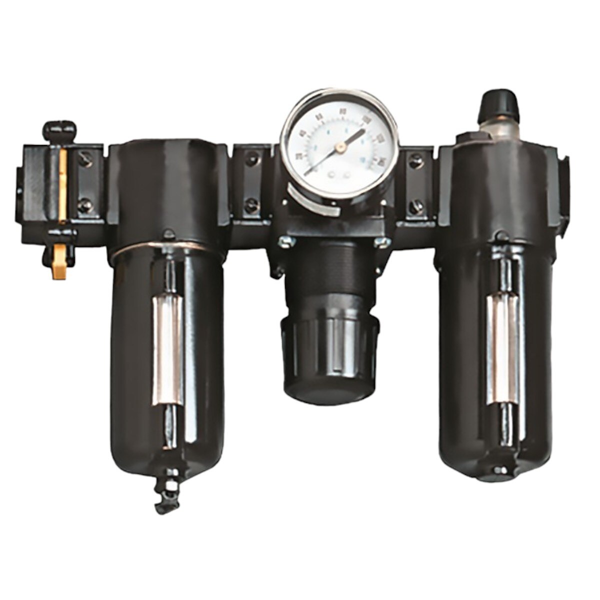 1/2" Filter/Reg/Lub w/ Metal Bowls & Drains