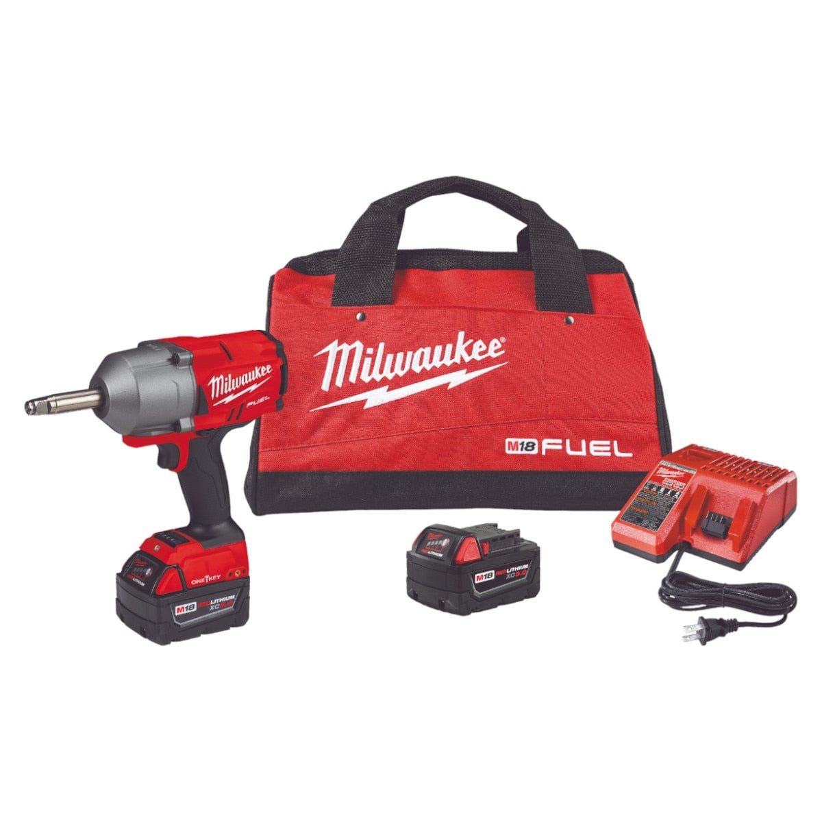 Milwaukee M18 Fuel Cordless 1/2" Drive Impact Wrench w/ 2" Extended Anvil - Kit..