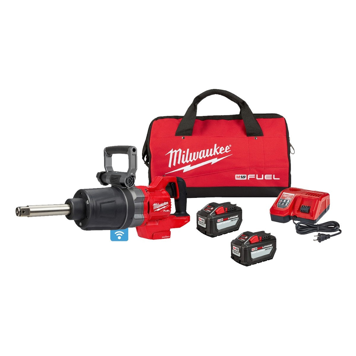 Milwaukee Cordless 1" Drive Impact Wrench w/ Extended Anvil Kit