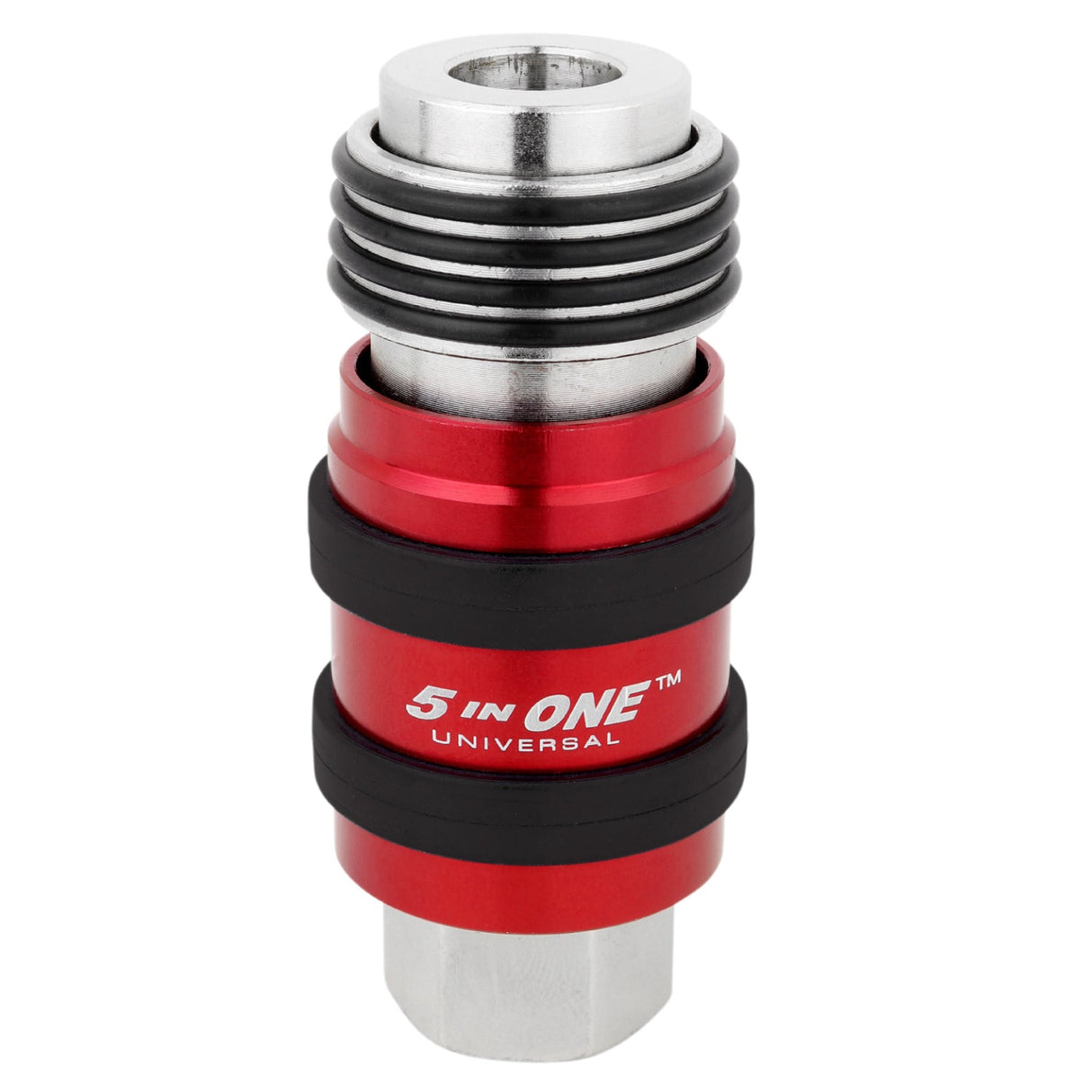 5 In ONE® Universal Safety Exhaust Quick-Connect Industrial Coupler, 1/4" Female NPT-Single