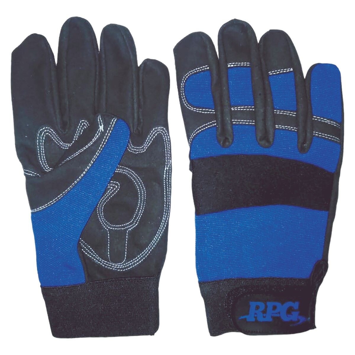 RPG Blue/Black Mechanics Gloves - Pair