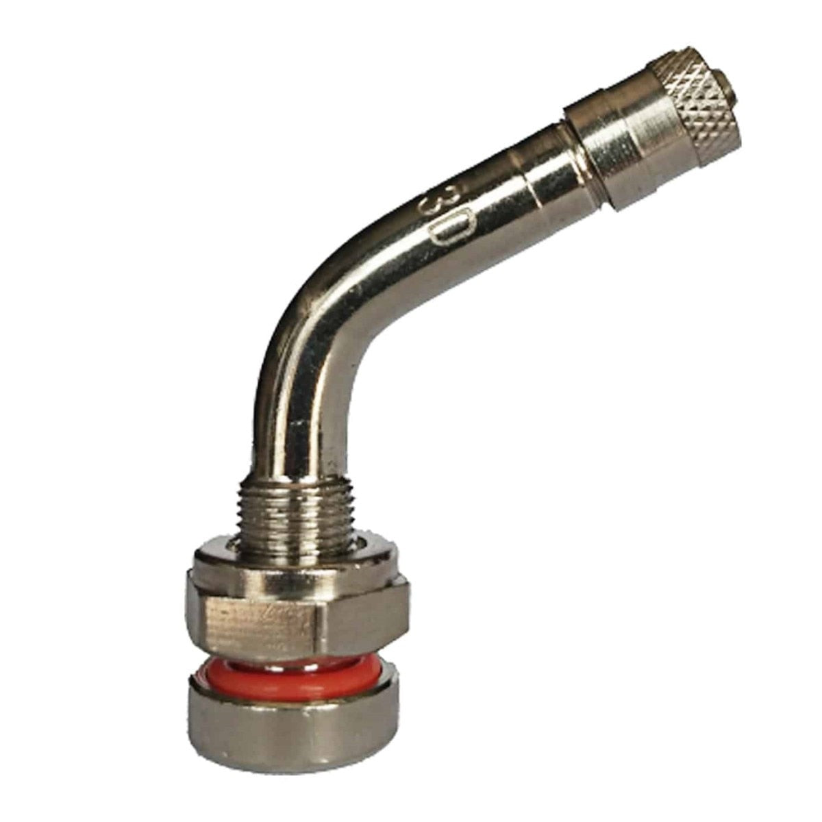 TR543D Aluminum Clamp-In Tire Valve for .382" Rim Hole - 1.38" - 10 bag