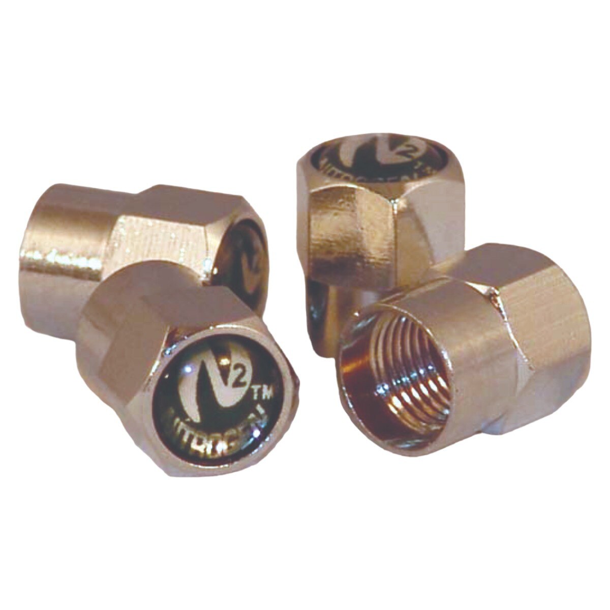 Chrome Plated Nitrogen Indicating Brass Valve Cap (100 per bag)