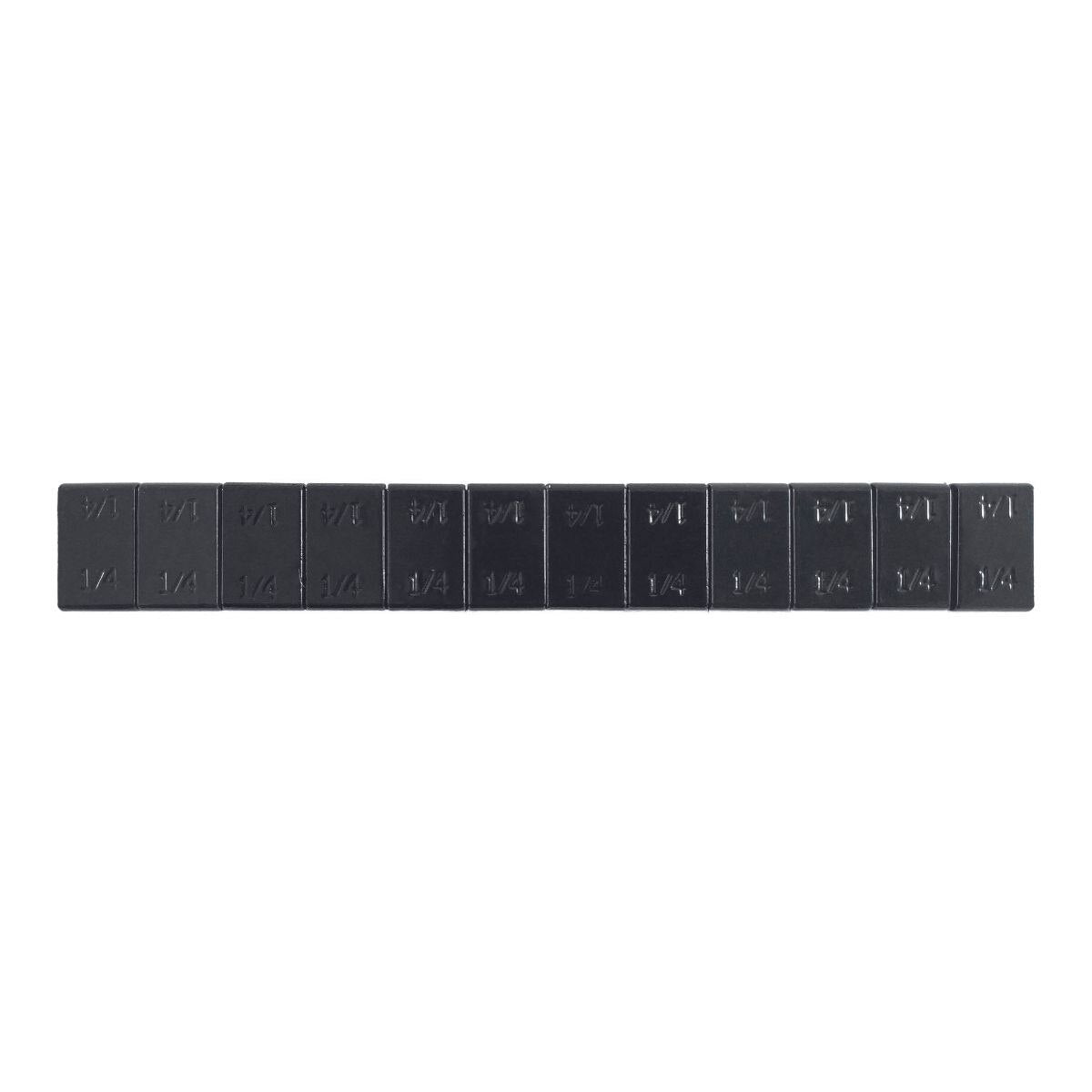 1/4 Oz. Black Steel Adhesive Wheel Weight - 3 Oz. Strip - 48 Strips per Box