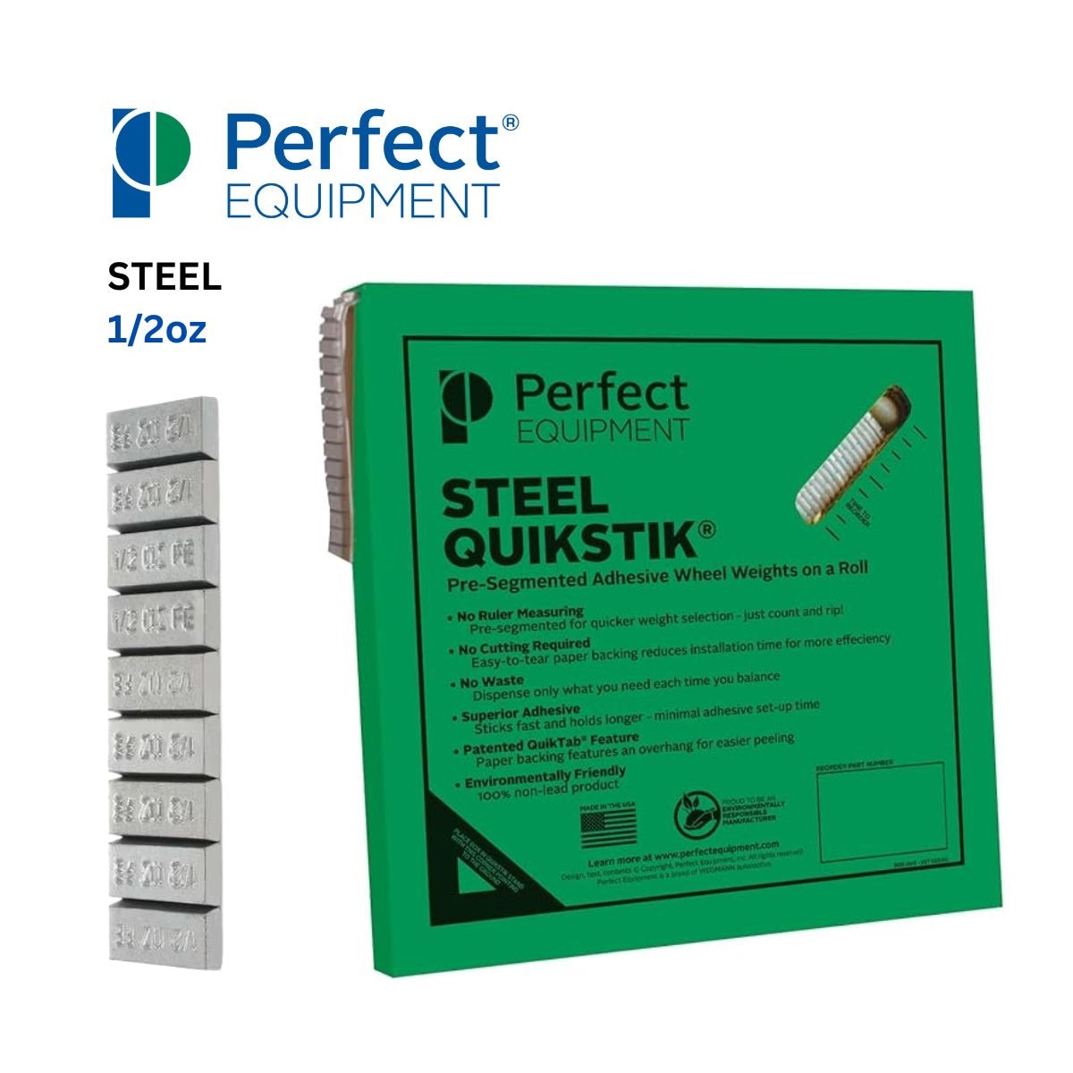 Steel Adhesive Wheel Weight Roll - 1/2 Oz. - 640 Segments