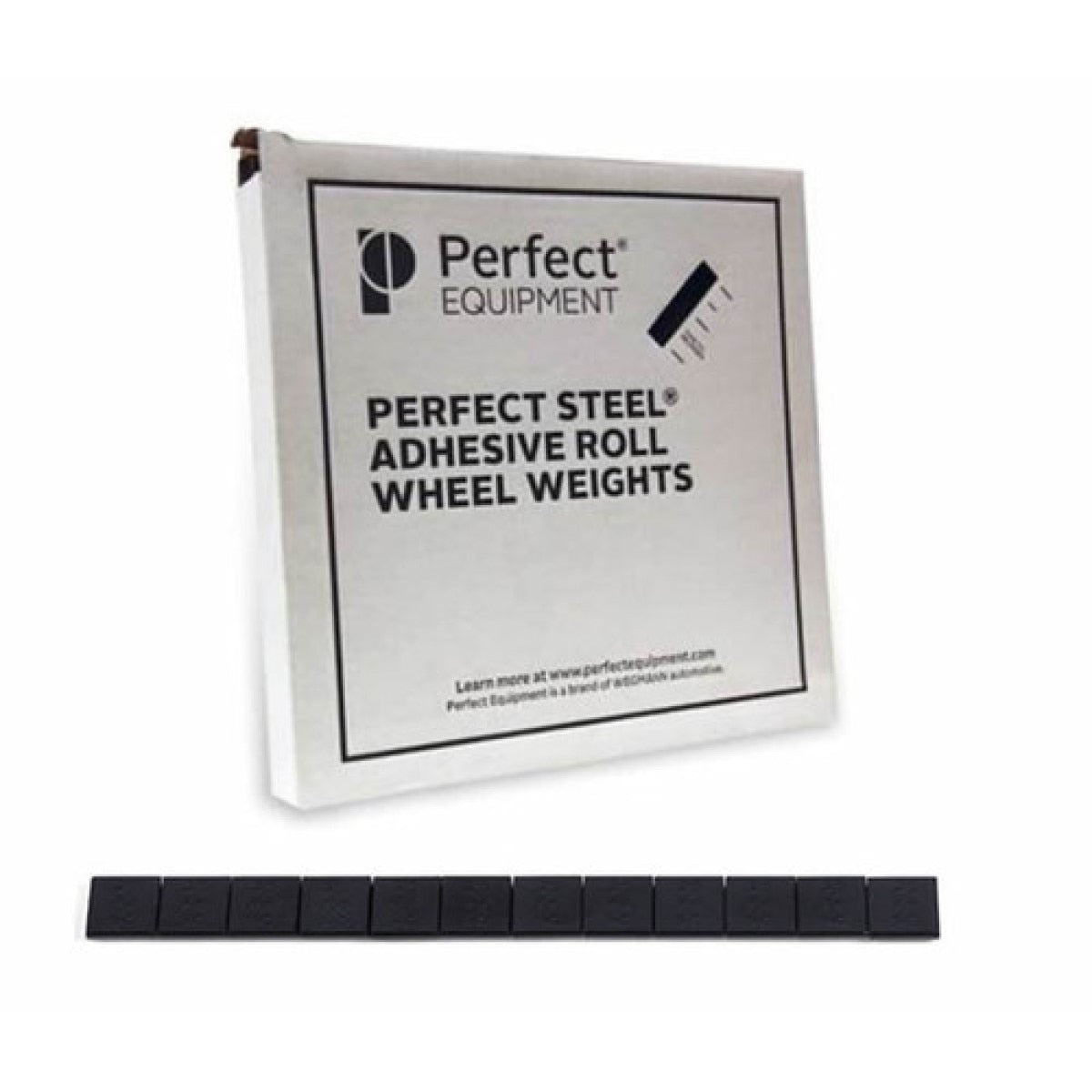 Black 1/2 Oz. Steel Adhesive Wheel Weight Roll - 352 Segments