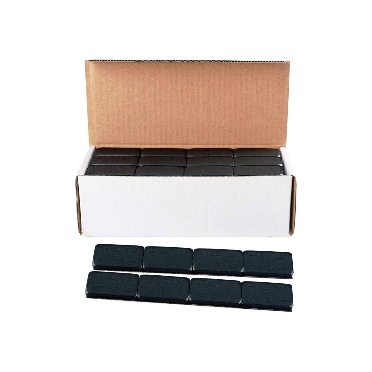 1 Oz. Black Steel Adhesive Wheel Weight - 4 Oz. Strip - 18 Strips per Box