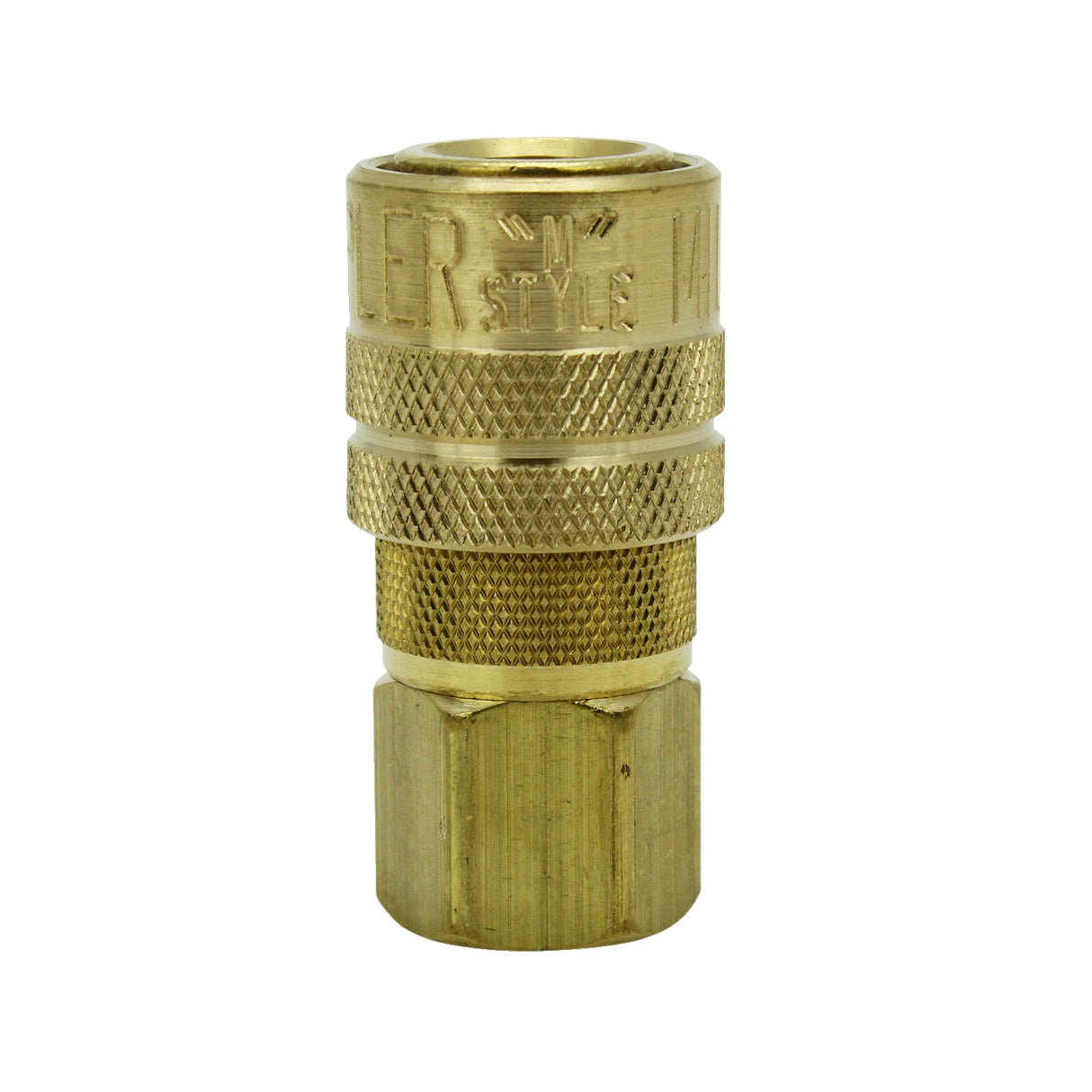 715 : Ind Type D 1/4" Bdy 1/4" NPT - Female Coupler