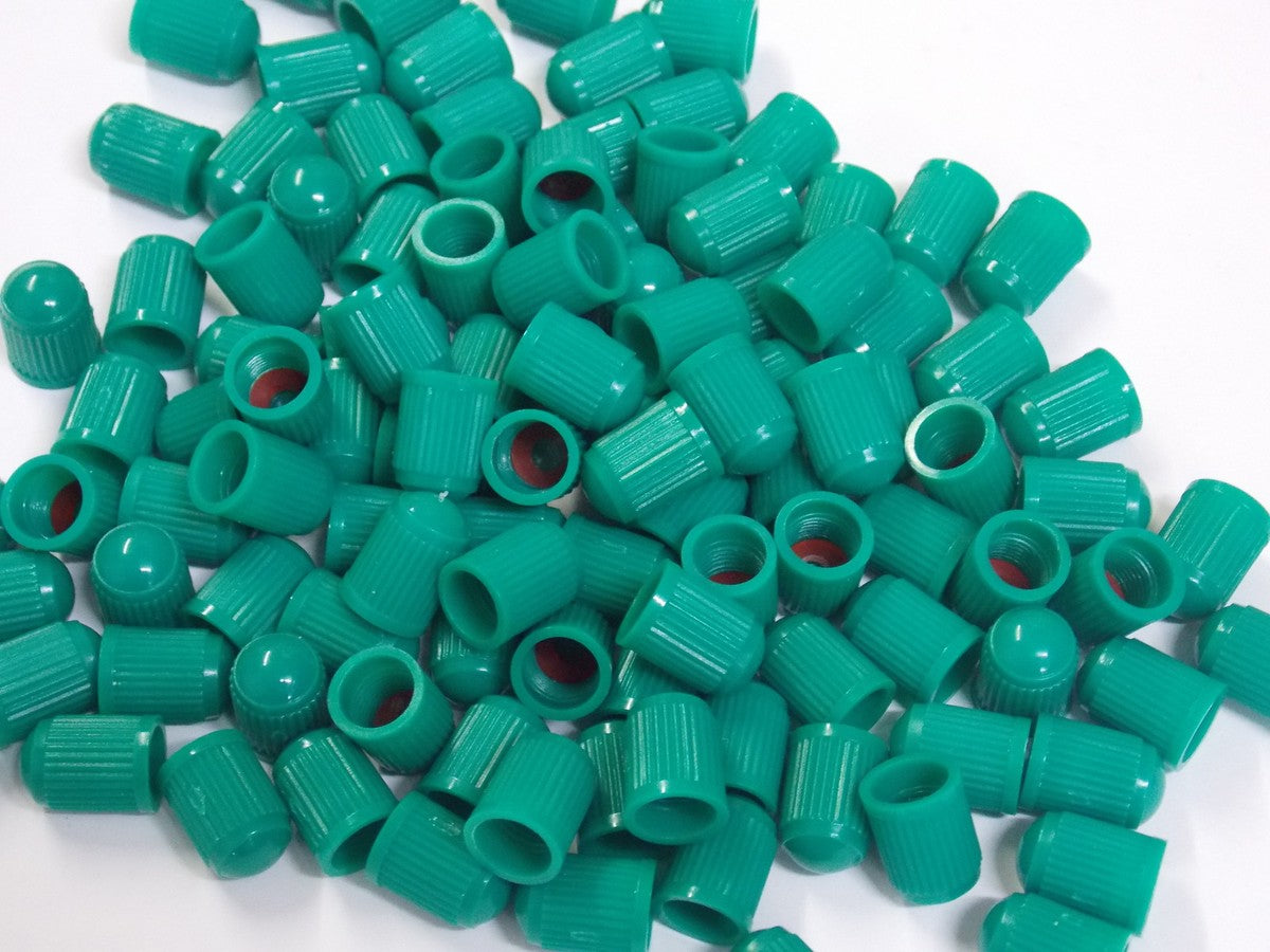 Green Plastic Valve Cap - 100 Per Pkg.